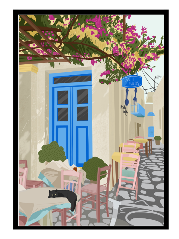 A Nap in Greece - Poster Online now