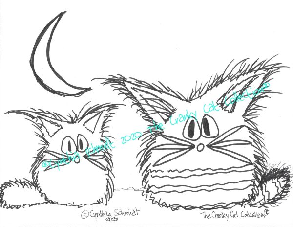 Just The Cats, Please. 5 Cranky Cats Coloring Sheets Online