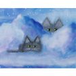 Cloud Kitties —  Note Card For Cheap