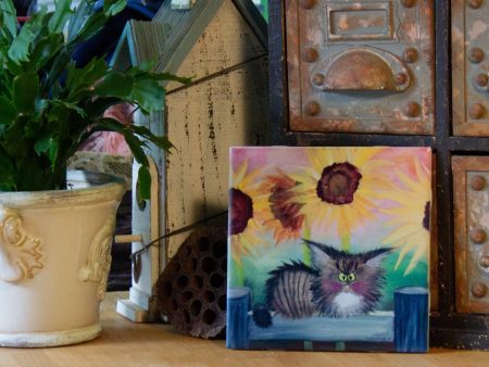 Stella With Sunflowers - Ceramic Tile Sale