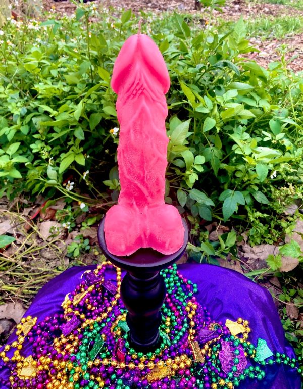 XXL Rainbow Warrior: Mushroom Tip Beeswax Willy Penis Candle Blow Out Big Dick Energy Online now