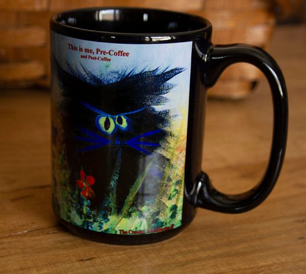 Black Cranky Cat Mug Fashion