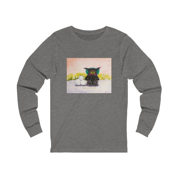 Cranky Cat Winter-Themed Long Sleeve Tee - Free Shipping! Fashion