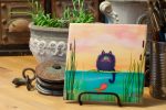 Cat, fishing - Ceramic Tile on Sale