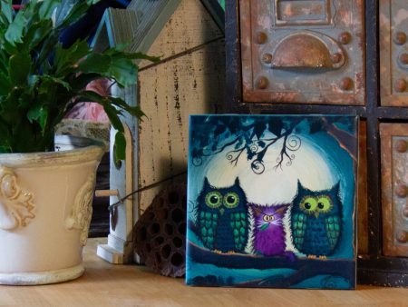 Nervous Owls - Ceramic Tile For Sale