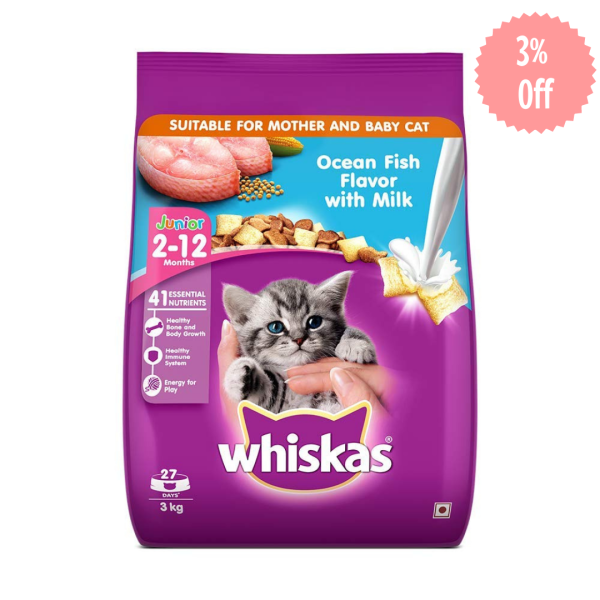 Whiskas Kitten -  Junior Ocean Fish with Milk (Dry). For Discount