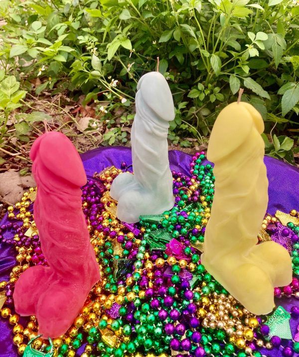 XXL Rainbow Warrior: Mushroom Tip Beeswax Willy Penis Candle Blow Out Big Dick Energy Online now