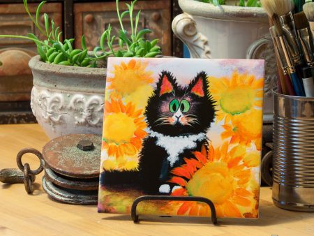 Tuxedo Kitty - Ceramic Tile For Sale