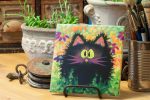 Scaredy Cat, With Daisies - Ceramic Tile Online Sale