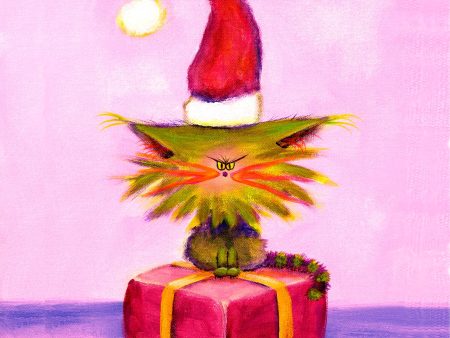 Christmas Cranky with Santa Hat - Ceramic Tile Discount