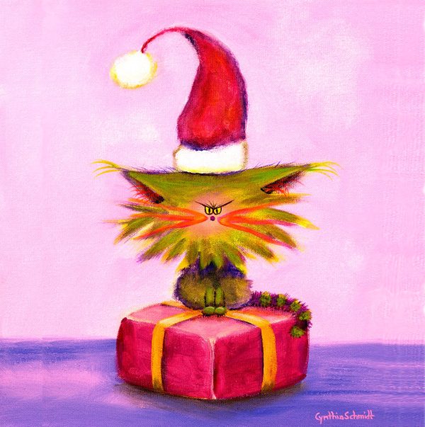 Christmas Cranky with Santa Hat - Ceramic Tile Discount