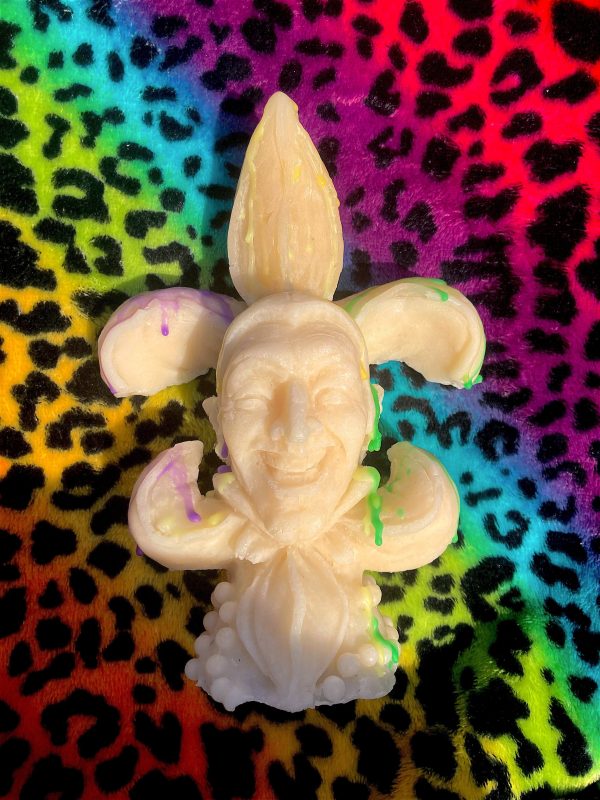 Court Jester Fleur de Lis Candle | Mardi Gras Candle | New Orleans Saints For Discount