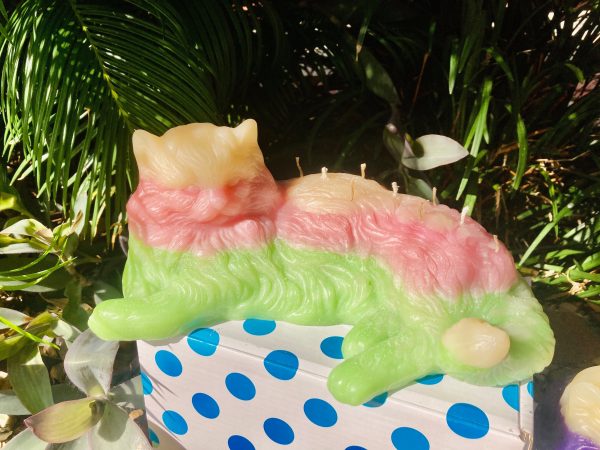 Kitty Cat Candle | 9 Lives | Feline Pussy Night light | 9 Wicks | Huge Kitten Candle | Free Shipping Hot on Sale