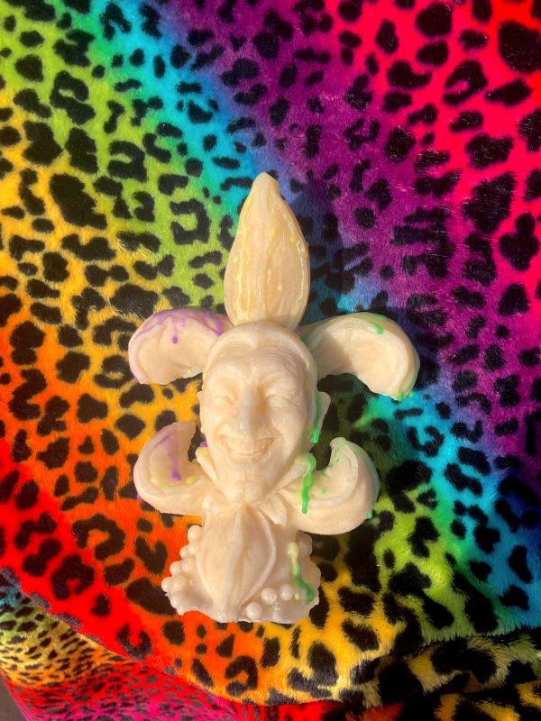 Court Jester Fleur de Lis Candle | Mardi Gras Candle | New Orleans Saints For Discount