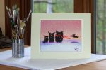 Snow Cats in the Wind — Matted Print Online Hot Sale