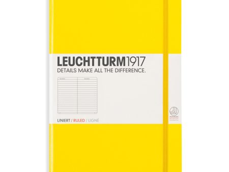 Muistikirja A5 Leuchtturm1917 Hard Lemon ruled, kovakantinen viivallinen Cheap