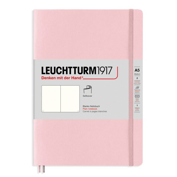 Muistikirja A5 121 sivua Leuchtturm1917 Plain Soft Powder, tyhjät sivut Online now