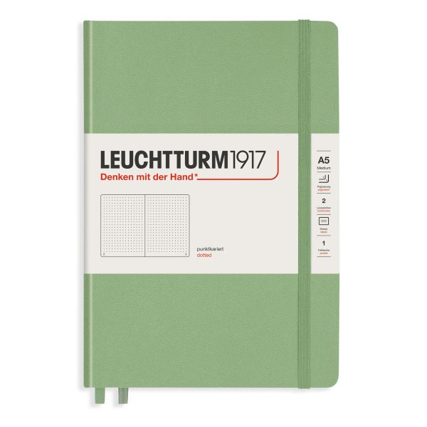 Muistikirja A5 251 sivua Leuchtturm1917 Dotted Hard Sage, pistesivut For Discount