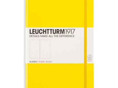 Muistikirja A5 Leuchtturm1917 Hard Lemon plain, kovakantinen blanco For Cheap