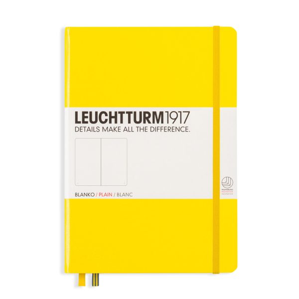 Muistikirja A5 Leuchtturm1917 Hard Lemon plain, kovakantinen blanco For Cheap