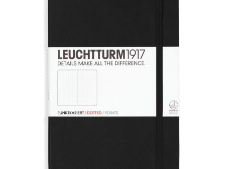 Muistikirja A5 251 sivua Leuchtturm1917 Dotted Hard Black, pistesivut Hot on Sale