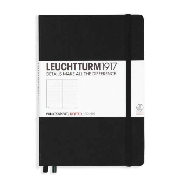 Muistikirja A5 251 sivua Leuchtturm1917 Dotted Hard Black, pistesivut Hot on Sale