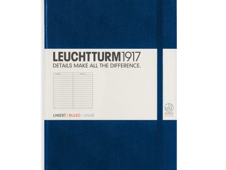 Muistikirja A5 Leuchtturm1917 Hard Navy ruled, kovakantinen viivallinen Online