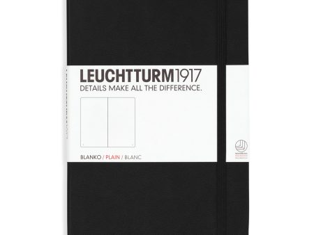 Muistikirja A5 251 sivua Leuchtturm1917 Plain Hard Black, tyhjät sivut Online