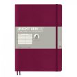 Muistikirja B5 Leuchtturm1917 Soft Port Red ruled, pehmäkantinen viivallinen Supply