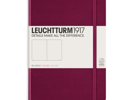 Muistikirja A5 Leuchtturm1917 Hard Port Red plain, kovakantinen blanco For Sale